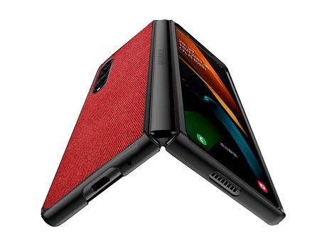 Funda para Samsung Galaxy Z Fold 4 5G Piel Sintética Rojo
