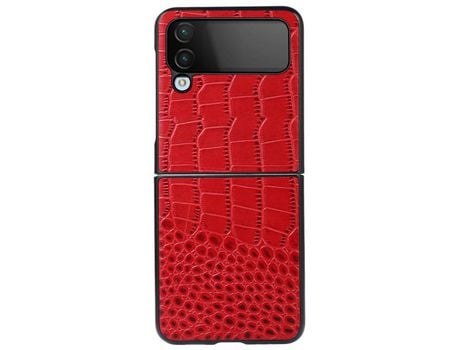 Funda para Samsung Galaxy Z Flip 4 5G Piel Sintética Rojo