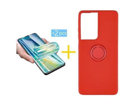Conjunto de Protectores de Pantalla para iPhone 15 Pro SKYHE Hidrogel Rojo (2un)