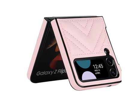 Funda para Samsung Galaxy Z Flip 4 5G Piel Sintética Rosa