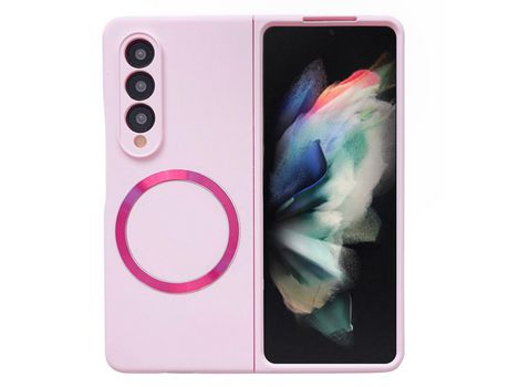 Funda para Samsung Galaxy Z Fold 3 5G Piel Sintética Rosa