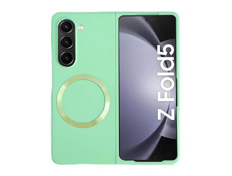Funda para Samsung Galaxy Z Fold 5 5G Piel Sintética Verde