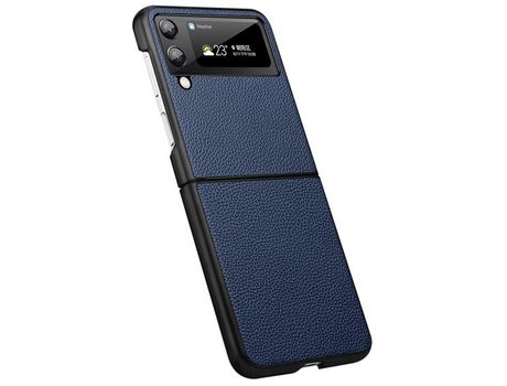 Funda para Samsung Galaxy Z Flip 4 5G Piel Sintética Azul