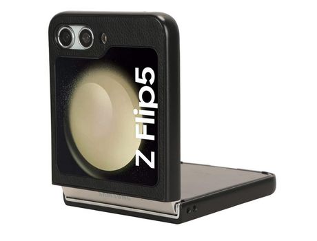 Funda para Samsung Galaxy Z Flip 5 5G Piel Sintética Negro