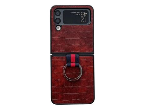 Funda para Samsung Galaxy Z Flip 4 5G Piel Sintética Marrón