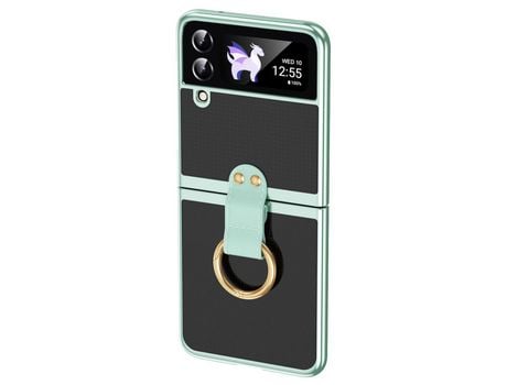 Funda para Samsung Galaxy Z Flip 3 5G Piel Sintética Transparente