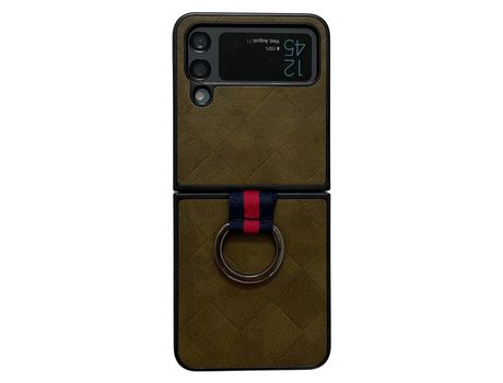 Funda para Samsung Galaxy Z Flip 4 5G Piel Sintética Verde