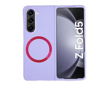 Funda para Samsung Galaxy Z Fold 5 5G Piel Sintética Morado