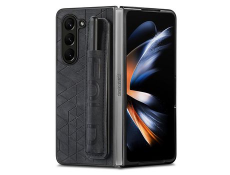 Funda para Samsung Galaxy Z Fold 5 5G Piel Sintética Negro