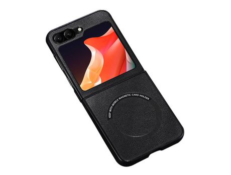 Funda para Samsung Galaxy Z Flip 5 5G Piel Sintética Negro