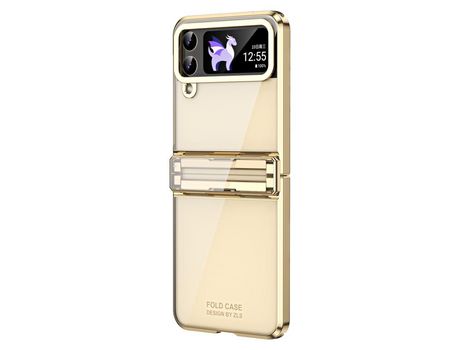 Funda para Samsung Galaxy Z Flip 4 5G Piel Sintética Dorado