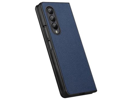 Funda para Samsung Galaxy Z Fold 4 5G Piel Sintética Azul