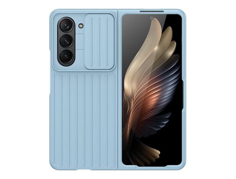 Funda para Samsung Galaxy Z Fold 5 5G Piel Sintética Azul