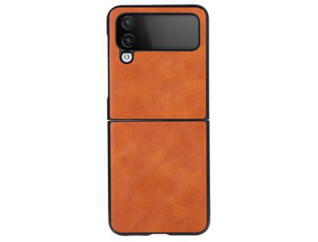 Funda para Samsung Galaxy Z Flip 4 5G Piel Sintética Marrón