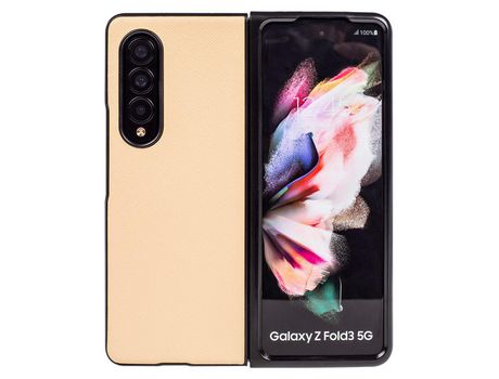 Funda para Samsung Galaxy Z Fold 4 5G Piel Sintética Amarillo