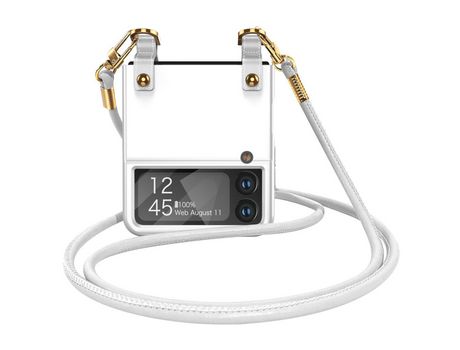 Funda para Samsung Galaxy Z Flip 4 5G GKK Piel Sintética Blanco