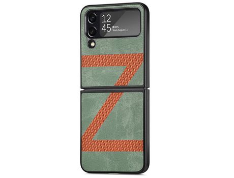 Funda para Samsung Galaxy Z Flip 4 5G Piel Sintética Verde