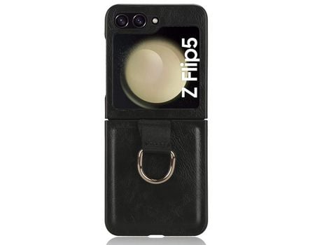 Funda para Samsung Galaxy Z Flip 5 5G Piel Sintética Negro