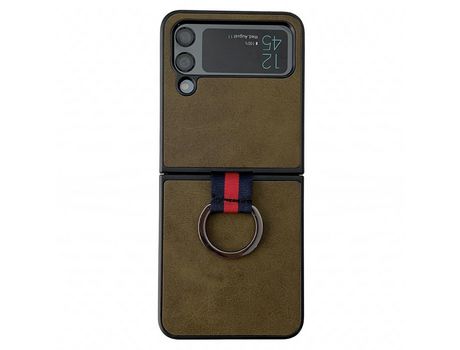 Funda para Samsung Galaxy Z Flip 4 5G Piel Sintética Verde