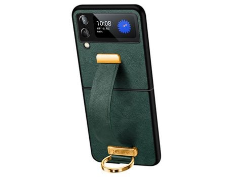 Funda para Samsung Galaxy Z Flip 4 5G SULADA Piel Sintética Negro