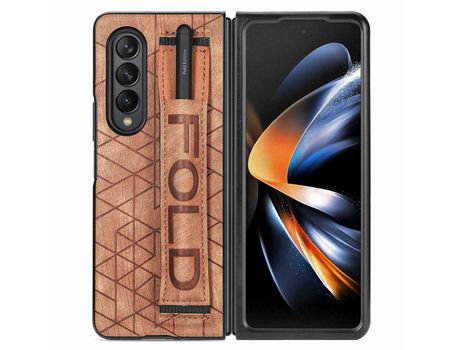 Funda para Samsung Galaxy Z Fold 5 5G Piel Sintética Marrón