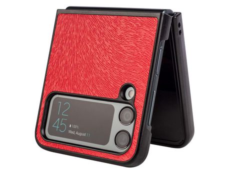 Funda para Samsung Galaxy Z Flip 4 5G Piel Sintética Rojo