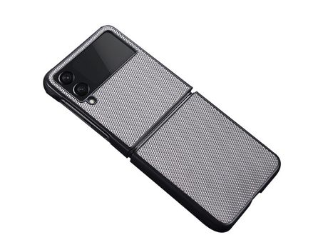 Funda para Samsung Galaxy Z Flip 4 5G Piel Sintética Gris
