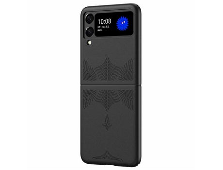 Funda para Samsung Galaxy Z Flip 4 5G Piel Sintética Negro