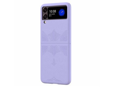 Funda para Samsung Galaxy Z Flip 4 5G Piel Sintética Morado