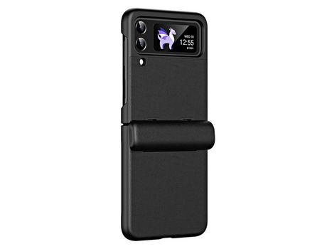 Funda para Samsung Galaxy Z Flip 4 5G Piel Sintética Negro
