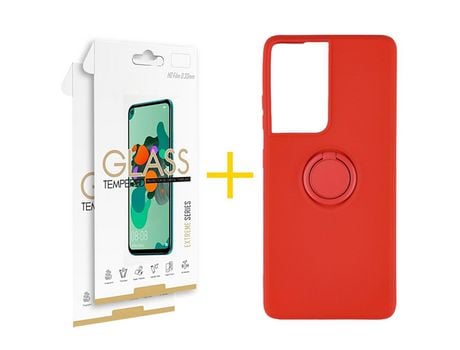 Conjunto de Protectores de Pantalla para iPhone 15 SKYHE Vidrio Templado Rojo (2un)