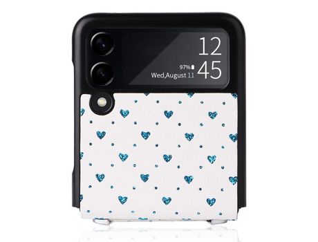 Funda para Samsung Galaxy Z Flip 3 5G Piel Sintética Azul