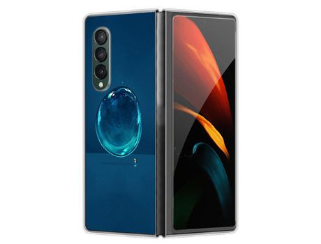 Funda para Samsung Galaxy Z Fold 4 5G Piel Sintética Azul