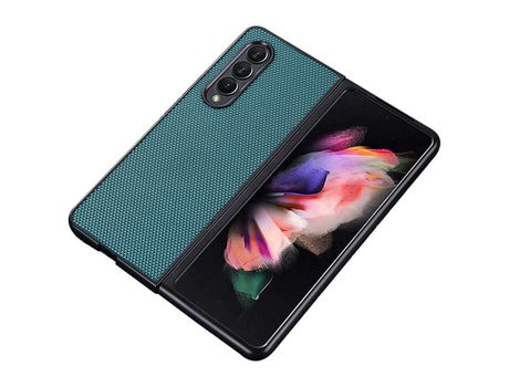 Funda para Samsung Galaxy Z Fold 4 5G Piel Sintética Azul