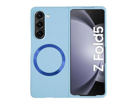 Funda para Samsung Galaxy Z Fold 5 5G Piel Sintética Azul