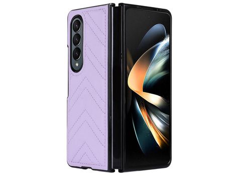 Funda para Samsung Galaxy Z Fold 4 5G Piel Sintética Morado