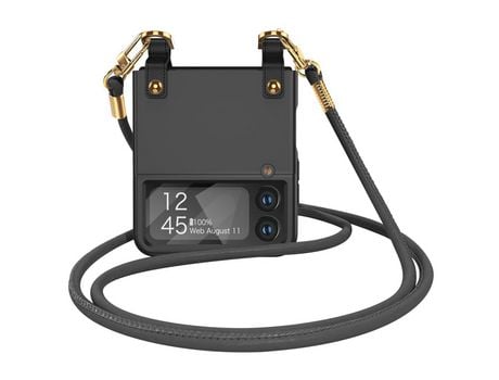 Funda para Samsung Galaxy Z Flip 4 5G GKK Piel Sintética Negro
