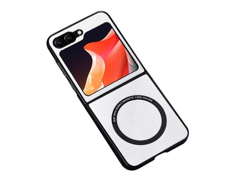 Funda para Samsung Galaxy Z Flip 5 5G Piel Sintética Blanco