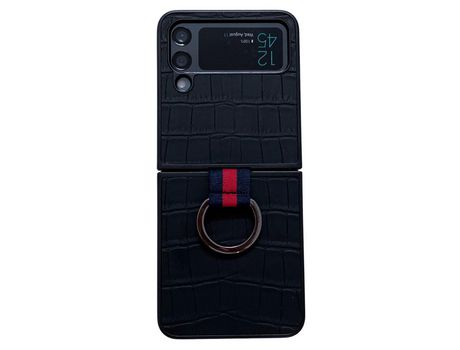 Funda para Samsung Galaxy Z Flip 4 5G Piel Sintética Negro