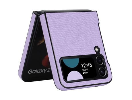 Funda para Samsung Galaxy Z Flip 4 5G Piel Sintética Morado