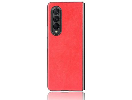 Funda para Samsung Galaxy Z Fold 3 5G Piel Sintética Rojo