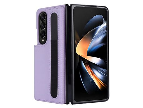 Funda para Samsung Galaxy Z Fold 4 5G Piel Sintética Morado