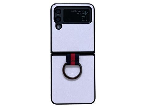 Funda para Samsung Galaxy Z Flip 4 5G Piel Sintética Blanco