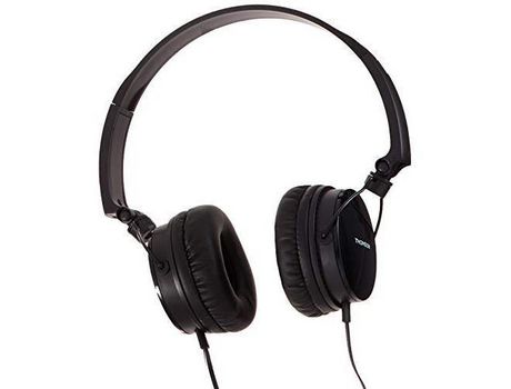 Hed2207Bk Auriculares supraaurales Micrófono plegable Cable plano Negro T