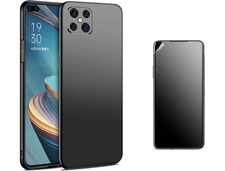 Carcasa y Protector de Pantalla Oppo Reno 4 Z 5G Negro
