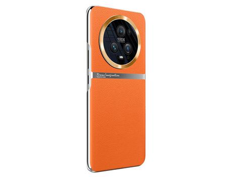 Funda para Honor Magic5 Pro Piel Sintética Naranja