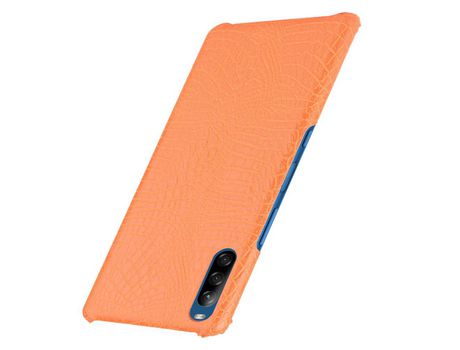 Funda para Sony Xperia L4 Piel Sintética Naranja