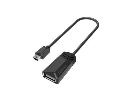 Adaptador Usb-Otg Enchufe Mini-USB Puerto Usb Usb 2.0 480 Gbit/S Negro