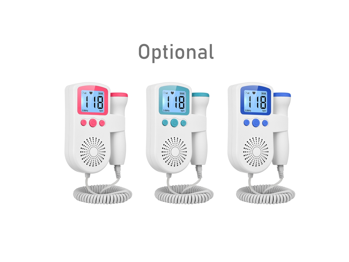 Doppler Fetal Portátil De 3,0 Mhz Para Mujeres Embarazadas Con Reducción De Ruido Y Monitor De Frecuencia Cardíaca Del Bebé Para Uso Doméstico.