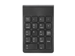 Teclado numérico inalámbrico mini 2.4G USB ergonómico y ligero para PC, color negro.